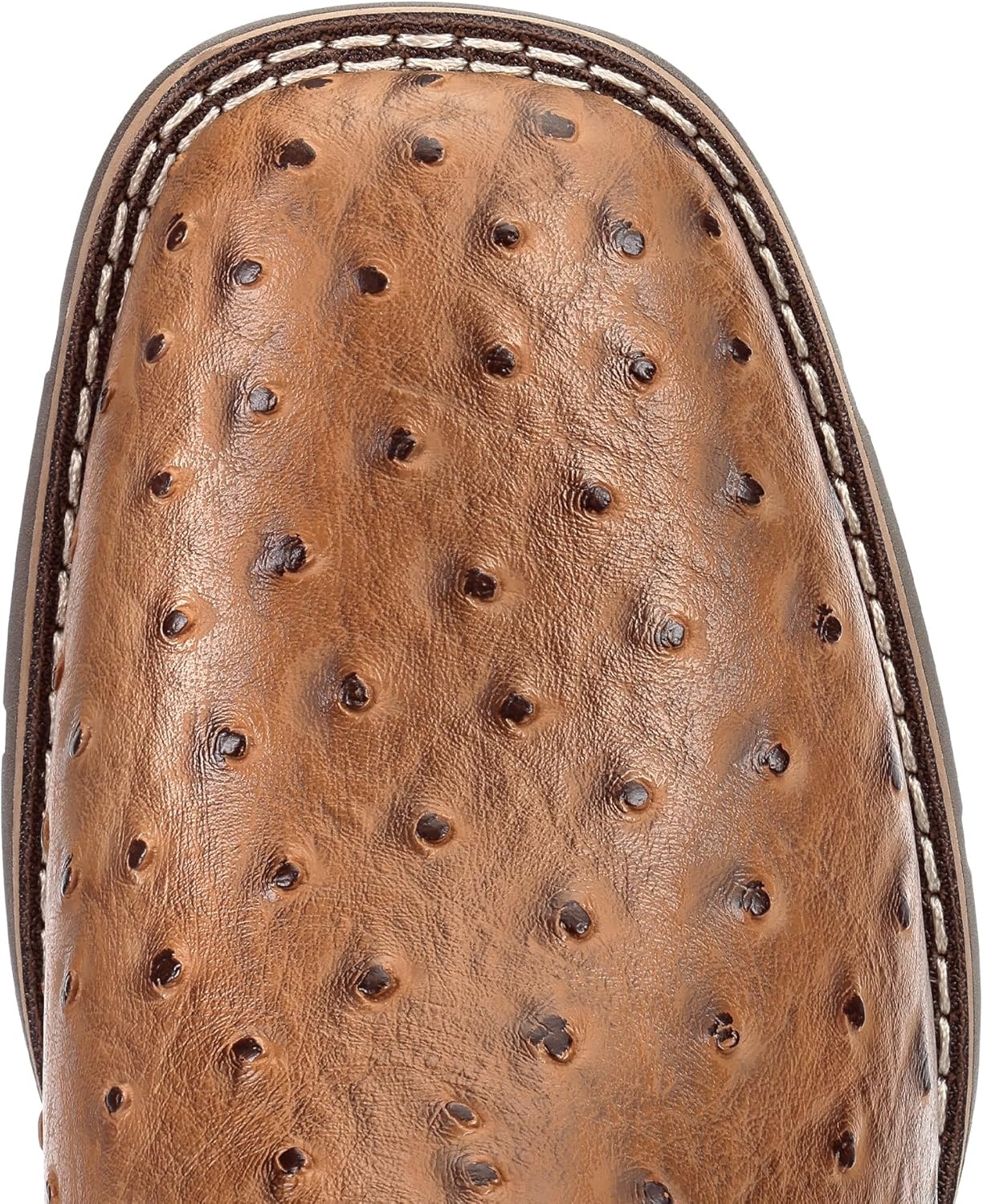 image:imageLumeheel Cowboy Boots for Men Western Mens Boots with Classic Embroidered Slip on Square Toe Boots Slip Resistant Country Boots Chunky Heel Ankle Durable Short Boots for Spring FallOstrich Brown