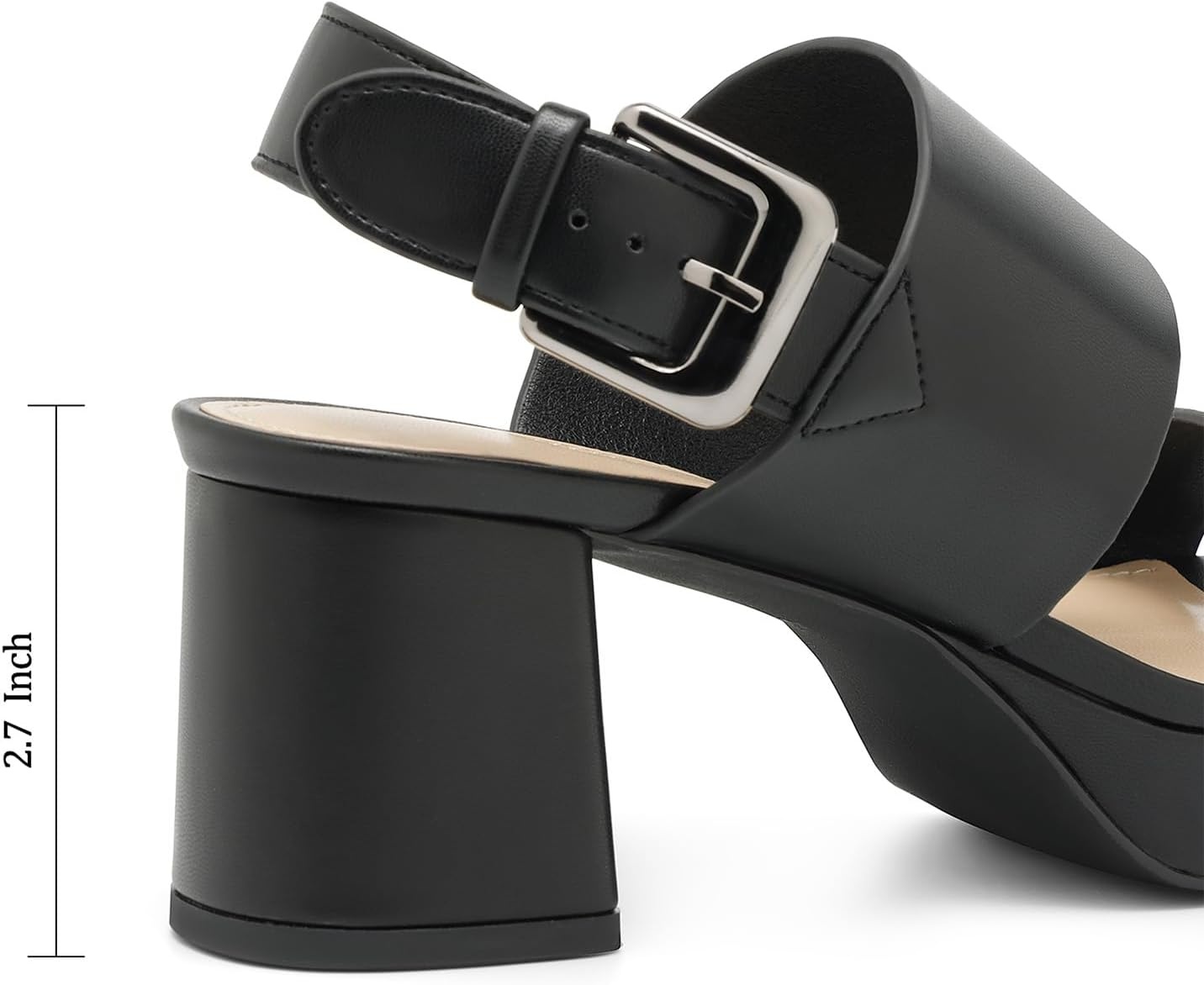 image:imageLumeheel Womens Platform Sandals Block Heel Ankle Strap Dressy High Heels for Daily Party amp Prom Comfortable Chunky Heel Open Toe ShoesBlack