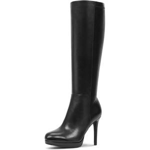 image:imageLumeheel Black Knee High Boots Women  Platform Pointed Toe Stiletto Heel Suede Tall Boots for Fall WinterBlack